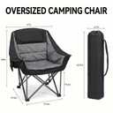 Oversized Heavy Duty Camping Chair for Adults, 500 lbs Capacity Padded Folding Chair with Side Cooler Bag, Cup Holder & Storage Pockets, Portable Lawn Chair for Fishing, Beach, Picnic & Sports-2PCS