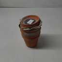 Orceler 6 inch Terracotta & Clay Pots for Plants with Saucer, Medium Terra Cotta Plant Pots with Drainage Hole, Flowerpot with Tray, Terracotta Pot for Indoor Outdoor Plant - Pack of 4 Planters