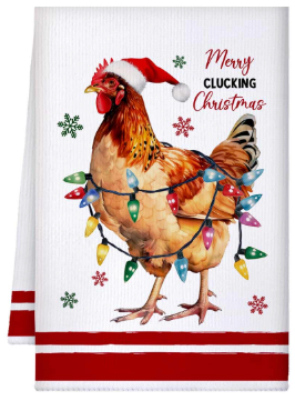 Christmas Tree Kitchen Towels Set - Blue Christmas Tree Hand Towels for Bathroom, Blue Kitchen Bathroom Decor, 16x24 Inches, Set of 4