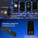 AZIMOM Dual Color 20w Twinkle Fiber Optic Starlight Headliner Kits 1200pcs 0.03in 13.1ft, RGB Meteor Shooting Star, Sound Activated Remote APP Control Home Car Ceiling Dcor