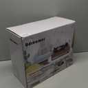 Vinyl Record Player with Speakers,3 Speed Turntable with Bluetooth, Aux, Headphone Jack, RCA Output and Auto Stop,Mirror Vintage Wooden Coffee