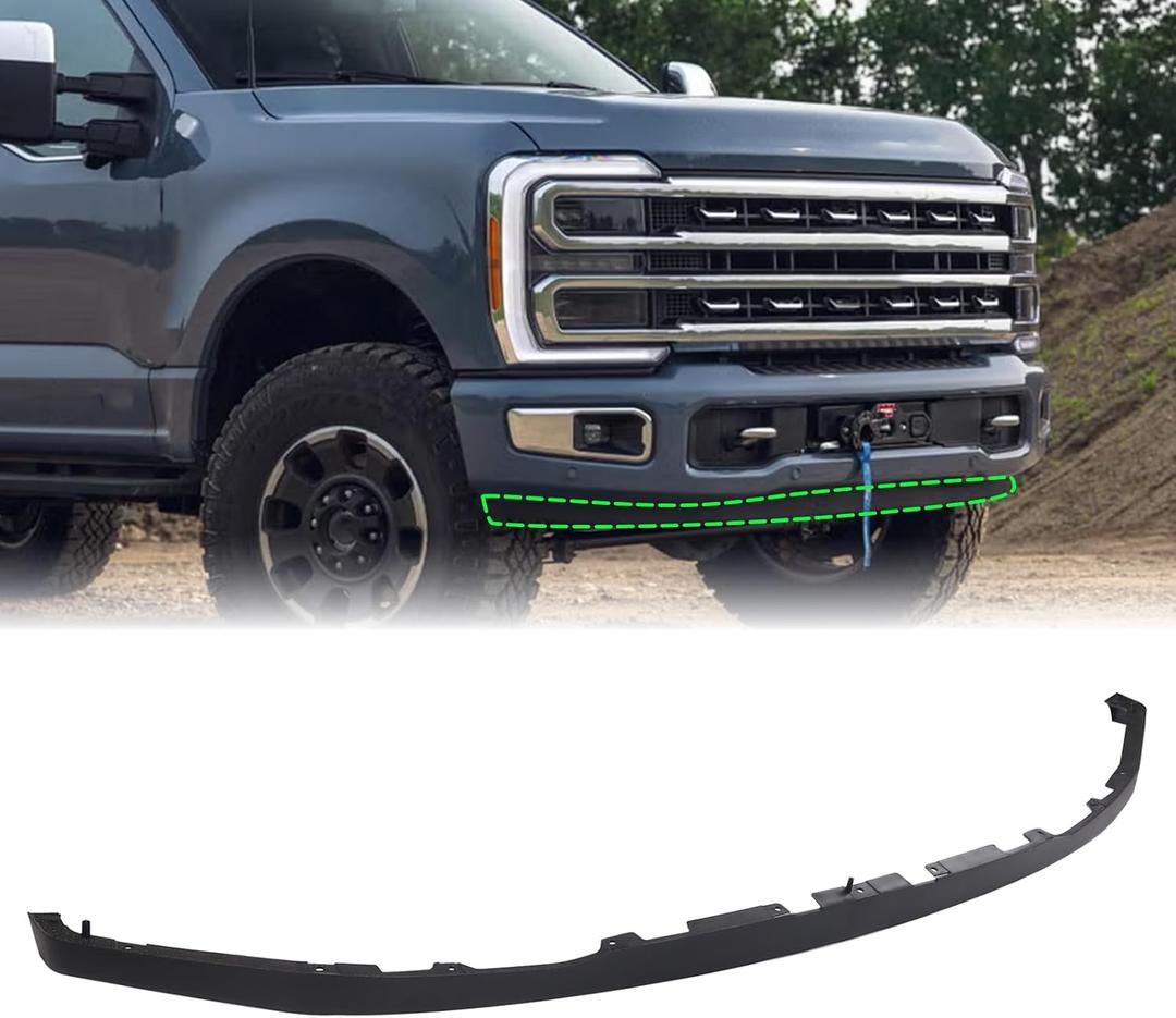 2.15 Inches Front Bumper Lower Valance Panel Assembly Compatible with 2023-2024 Ford F250 F350 Super Duty Tremor Valance Deflector Air Dam Replacement PC3Z-17626-CA