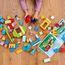 LEGO DUPLO Classic Deluxe Brick Box 10914 Starter Set - Features Storage Box, Bricks, Duplo Figures, Dog, and Car, Creative Play, Great Early Learning Toy for Toddlers Ages 18+ Months