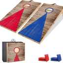 Wooden Cornhole Board Set with Bean Bags, Choose 4x2 or 3x2 2x1.3 ft Corn Hole Boards, Portable Outdoor & Indoor Toss Game Sets for Kids Adults and Family Party Camping Equipment