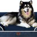 EHEYCIGA Orthopaedic Dog Bed for Large Dogs, Memory Foam Dog Basket, XXL, Washable Dog Sofa, Waterproof, Non-Slip, Dog Couch with High Edge