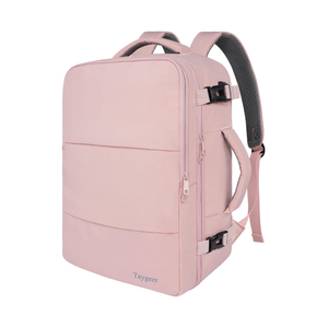Taygeer Travel Backpack for Women, Carry On Backpack with USB Charging Port & Shoe Pouch, TSA 15.6inch Laptop Mochila Flight Approved, Nurse Bag Casual Daypack for Weekender Business Hiking, Pink