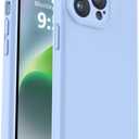 Vooii Compatible with iPhone 13 Pro Case, Liquid Silicone Upgrade [Camera Protection] [Soft Anti-Scratch Microfiber Lining] Shockproof Phone Case for iPhone 13 Pro 6.1 inch - Light Blue