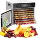 Food Dehydrators, 8 Trays Stainless Steel Dehydrator, 194  Temp Control & Digital Timer, 600W Jerky Dehydrator, Dehydrators for Fruits and Vegetables, Dog Treats, Herbs & Meat