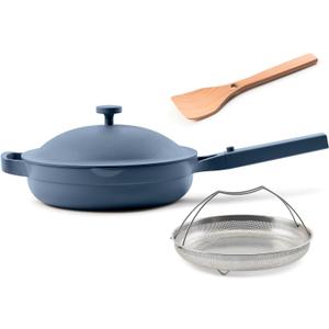 Our Place Always Pan 2.0-10.5” (2.6 Qt) Nonstick, Toxin-Free Ceramic Cookware | Patented 10-in-1 Aluminum Frying & Sauté Pan | Safe for Oven, Induction & All Cooktops up to 450°F | Blue Salt