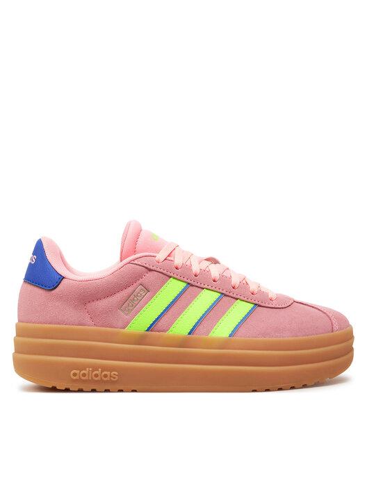 Adidas Women's Vl Court Bold Sneaker (8, Pink Spark / Lucid Lemon / Lucid Blue)