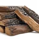 BIOMAND Gas Log for Fireplace, 10 Peice Realistic Ceramic Wood Logs for Fire Pit, Reusable Fake Fire Logs for Ventless, Gas or Propane Inserts