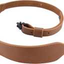 Raiseek Rifle Sling Buffalo Hide Leather Sling with Swivels, Durable Gun Strap, Metal Hardware 1" Wide (Brown)