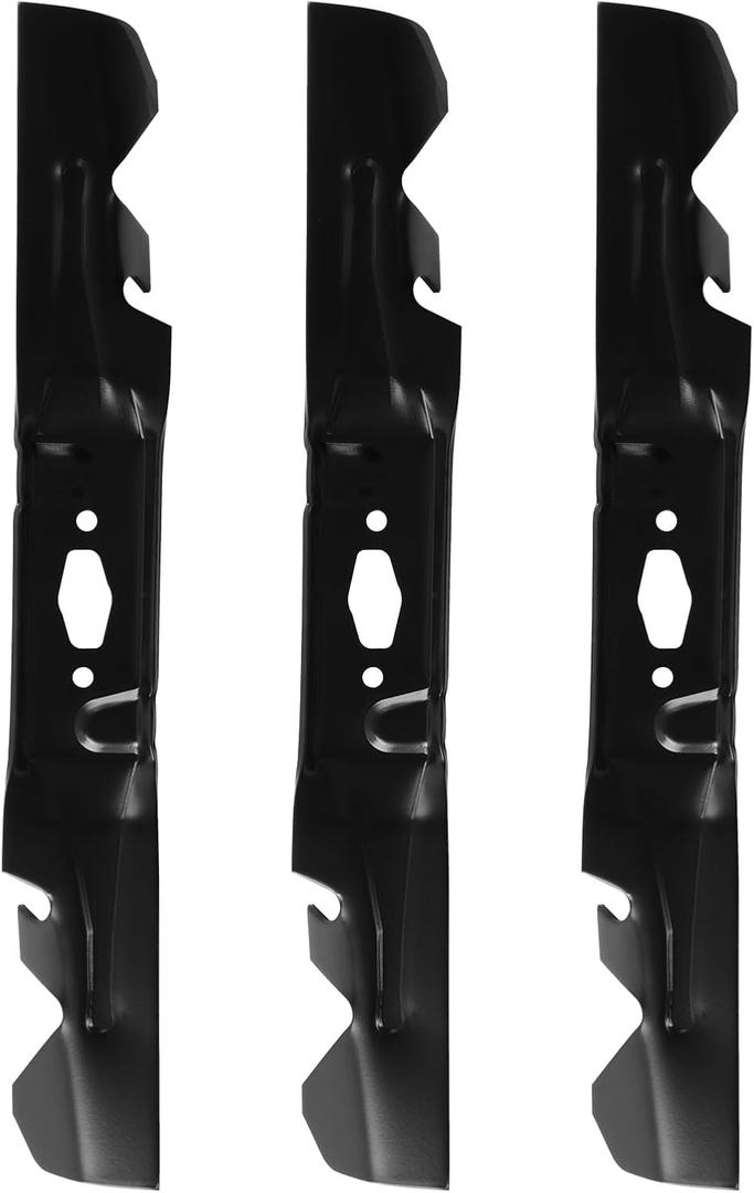 HQPASFY Toothed Mulching Mower Blades 3PCS 742P05086-X Compatible with 54" Craftsman Z5800, T3200, Z7600, Cub Cadet XT1-GT54 XT1-ST54, Troy Bilt Mustang 54 XP, Z54, Super Bronco 54 XP