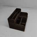 Brown Wooden Mail Organizer, Desk Organizer with 7 Compartments and Drawer, Rustic Mail Sorter with Pen Holder, Tabletop Mail Basket, Office Accessories Holder for Pen File Letter Document