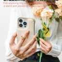 Crossbody Wallet Case for iPhone 16 Pro Max, Card Slot Phone Case with 360 Ring Stand, Built-in Makeup Mirror, Snap Closure, Adjustable Shoulder Strap, 6.9 Inch (White)