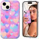 Magnetic for iPhone 15 Plus Case Cute for Women, [Compatible with Magsafe][Drop Protection] Slim Colorful Flowers Oil Painting Printed Girly Floral Phone Case for iPhone 15 Plus