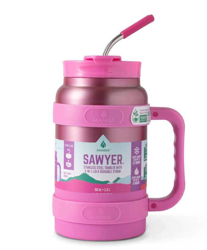 Manna™ Sawyer™ Stainless Steel Bottle - Pink 50 oz