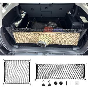 Trunk Cargo Net for 2010-2024 Toyota 4Runner 2 Row Model Only, Trunk Organizer Luggage Mesh Net Anti-Slip Rear Cargo Netting for 4 Runner SUV Accessories(Envelope Style+Floor Style)