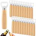 20 Pcs Stainless Steel Bottle Opener Bartender Wood Beer Opener Cider Bottle Opener Bottle Opener with Wooden Handle Engraved Gift Set for Wedding Party Home Kitchen Bar Restaurant
