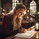 2 x 2 Packs Church Notes Notebook,Sermon Notes Notebook,Church Notes Journal,Scripture Notes, 80 Double-Sided Page,Transparent Waterproof Hardboard Cover