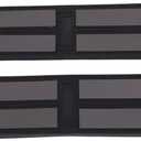 GYZOUKA 2PCS Stove Top Shelf 2 Zones Storage Organizer Silicone Seasoning Rack Magnetic Back for Kitchen (Black)