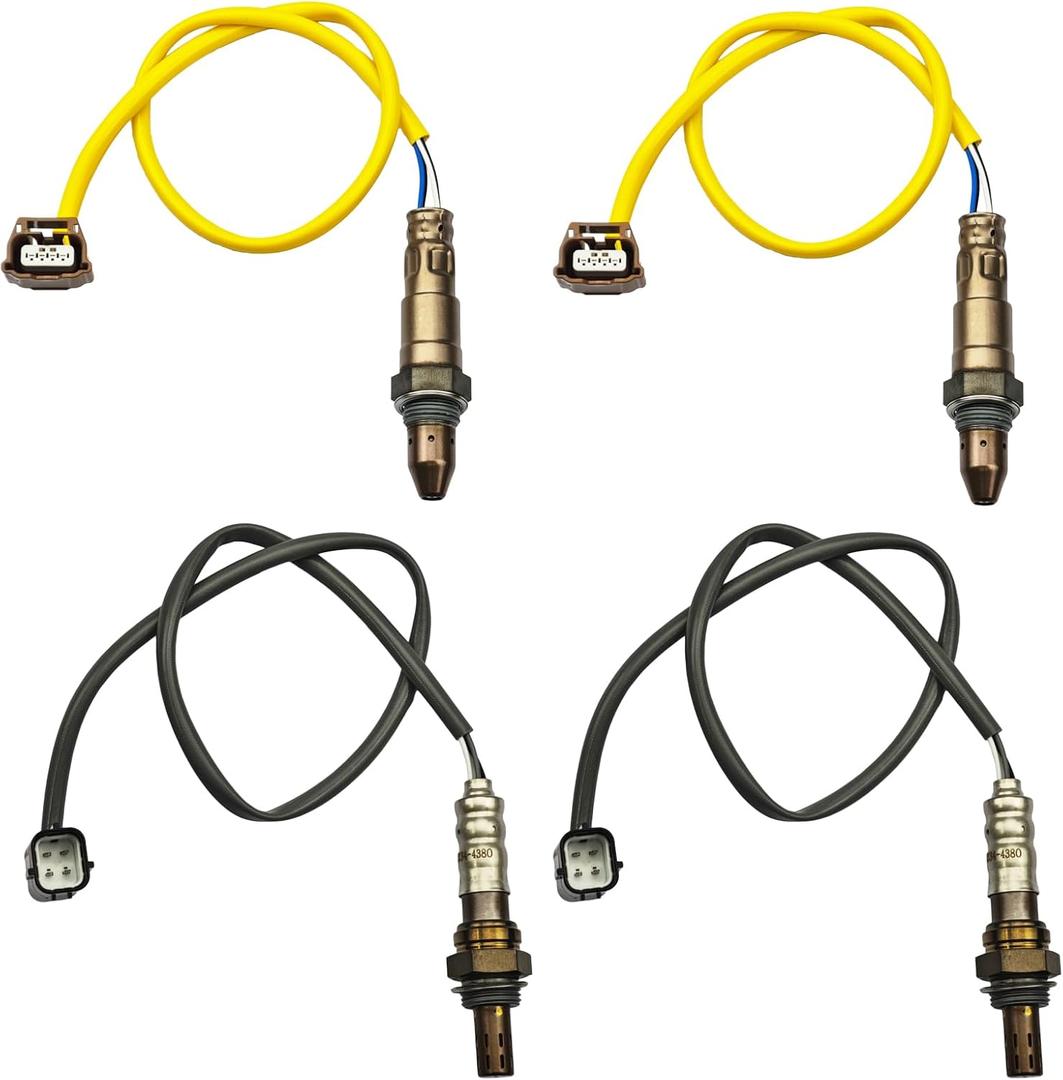 4PCS Downstream and Upstream Oxygen O2 Sensor fit Compatible with 2011-2012 Infiniti Ex35/Fx35 3.5L, 2013 Ex37/Fx37, 2011-2013 g37, 2012-2013 m37, 2014 Qx50/Qx70, for 2011-2013 Nissan 370z 3.7L