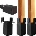 INFTYLE 4 Pack Adjustable Bed Risers 4 Inch, Chair Risers with Screw Clamp, Heavy Duty Sofa Tables Furniture Risers Fit for Square/Round Furniture Leg Diameters 0.8-1.6 inch, Support up to 400 lbs