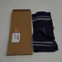 Solino Home Table Runner 60 Inches - 100% Pure Linen White and Navy French Stripe Table Runner 14 x 60 Inch Ideal for Dresser and Coffee Tables - Spring, 4th of July, Memorial Day, Fathers Day, Summer