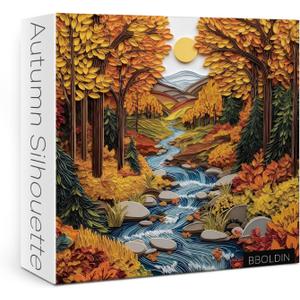 Fall Landscape Puzzles for Adults 1000 Pieces, Autumn Nature Jigsaw Puzzles, Beautiful Forest Art Puzzles