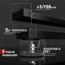 WEBANG 24 Inch Linear Shower Drain Rectangular Floor Drain with Accessories Reversible 2-in-1 Cover Tile Insert Grate Removable SUS304 Stainless Steel CUPC Certified Matte Black