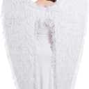 Jenaai Large Angel Wings, Feather Wings Halloween Costume for Women
Halloween Angel Costume Wings with Elastic Straps for Women, Cosplay Wing Props for Halloween Party Wedding
