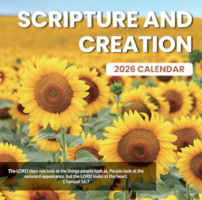 SUNEE 2026 Wall Calendar Christian 12x12 Inches with 16 Months from September 2025 to December 2026, Scripture Wall Calendar Thick Glossy Paper, 12" x 24" (Open), Bible Verse