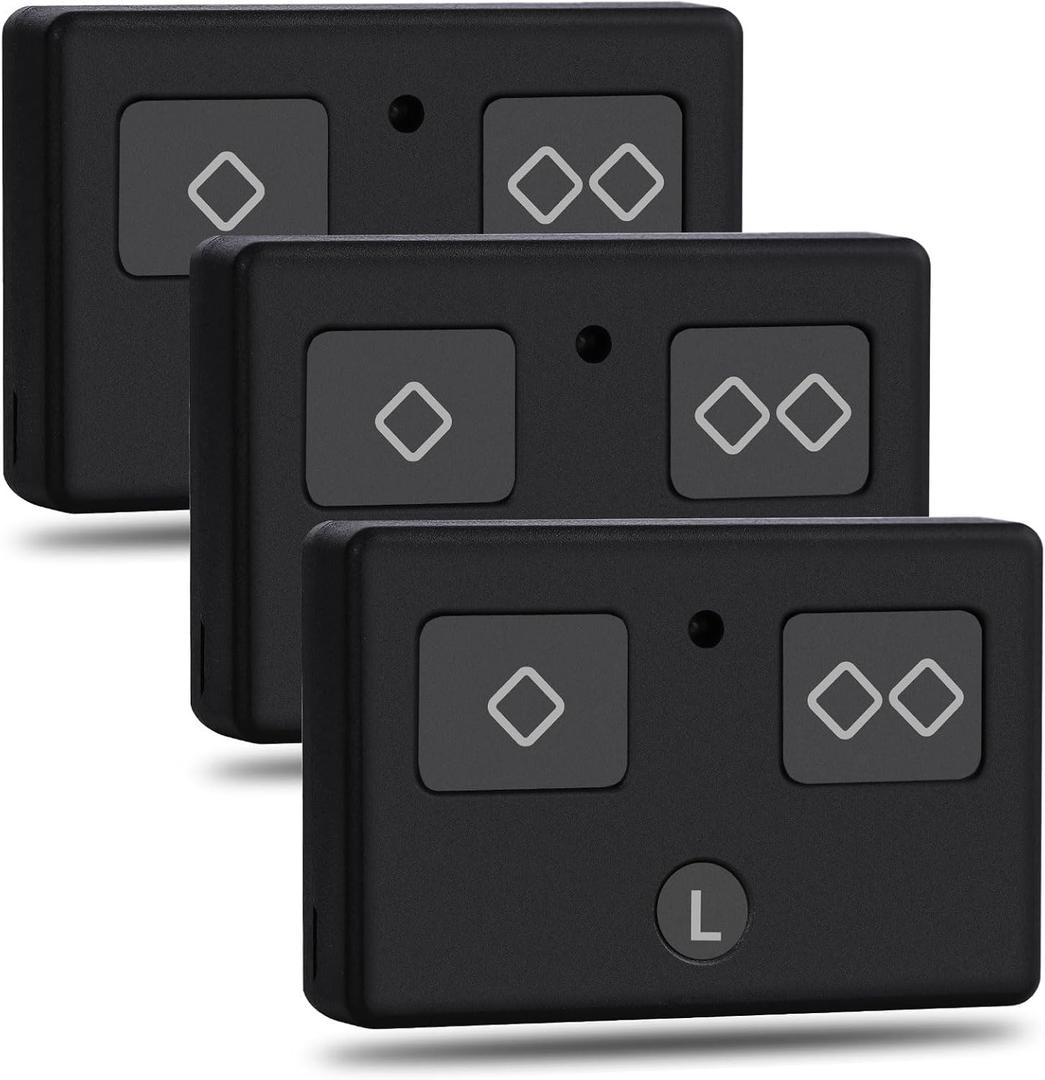 3Pack Gate Opener Remote Replace for AXS1 for AXP1, 3-Button Remote Transmitter Fits Gate Opener for TSS1XP TDS2XP TSS1 TDS2 LDM2 LDM2K HDP1 HDP2 DD2U LSM1 DS1U, with Adjustable Visor Clip