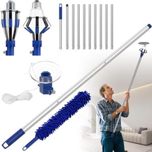 Light Bulb Changer for High Ceilings 12FT Light Bulb Pole Changer for High Ceilings and Recessed Lights with Baskets and Suction Cup Light Bulb Removal Tool for Household Hanging Lights Light Bulb Changer for High Ceilings 12FT Light Bulb Pole Changer for High Ceilings and Recessed Lights with Baskets and Suction Cup Light Bulb Removal Tool for Household Hanging Lights