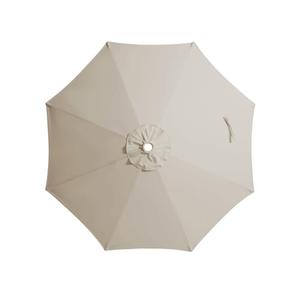 JEAREY 9 ft Patio Umbrella Replacement Canopy for 8 Ribs, Table Market Yard Umbrella Replacement Top Cover-Fog Gray (Canopy Only)