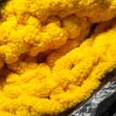 Chunky Knit Blanket Throw 40"×40", Hand Knitted Warm Chenille Throw Blanket, Home Decor Soft Thick Yarn Cable Knit Blanket,Soft Breathable Fleece Banket Christmas for Couch Bed Sofa Best Gift (Yellow)