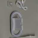 Charger Station for PlayStation Portal Case Friendly, Charging Dock with Color Light Charger Stand & USB Type C Cable, Magnetic Type C Port for PS5 Ps Portal Charging with Case on (White)