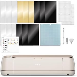 Cricut Maker 4 - Smart Cutting Machine (Seashell) | Digital Content Bundle - Includes 30 Images in Design Space App