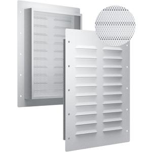 2 Pack Heavy-Duty Steel Shipping Container Vents 11.26"x14", Weatherproof Louvered Air Vent Panels for Shipping Containers, Improve Airflow & Reduce Condensation, Rust-Resistant Container Accessories