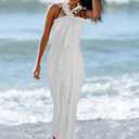2 Pieces Women Beach Batik Long Sarong Swimsuit Cover up Wrap Pareo with Tassel for Women Girls (XL)