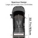 Gromast Gravity Folding Baby Stroller - Portable Travel Toddler Stroller w/Adjustable Backrest, Canopy & Cup Holder, Lightweight and UV Protected, One-Hand Automatic Folding - Dark Gray