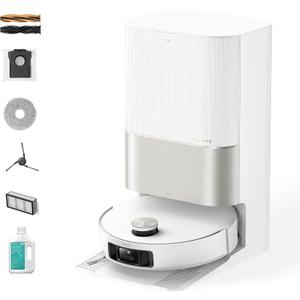 DREAME X50 Ultra Complete Robot Vacuum and Mop with Auto-Empty and Mop Self-Cleaning, 20,000Pa Suction, Obstacle Avoidance and 360 Navigation, Corner to Edge Deep Cleaning, Detangling Brush (White)