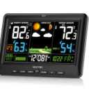 Weather Station Wireless Indoor Outdoor Thermometer: BOZYBO Digital Atomic Clock with Indoor/Outdoor Temp, Temperature Gauge Weather Clock with Calendar and Adjustable Backlight, KA0030