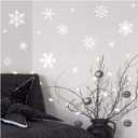 Wall Sayings Vinyl Lettering  Small Snowflakes Set of 30 Decal Home Decor Art Quote Sticker (White)