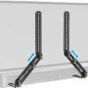 ELIVED Soundbar Mount, Sound Bar TV Bracket, for Mounting Above or Under TV, Fits Most Sound Bars Up to 15 Lbs, Tool-Free Knob Adjustable, for 23-90" tvs with Detachable Extension Arms and L-Brackets