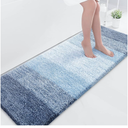 OLANLY Luxury Microfiber Bath Mat, Extra Soft and Absorbent Bathroom Mat, Non-Slip Plush Shaggy Bathroom Rug, Machine Wash Dry, Bath Rugs for Bathroom Floor, Tub and Shower, 24x59, Blue