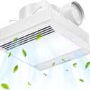 FASDUNT Bathroom Exhaust Fan with Light - Ultra Quiet 1.0 Sones, 110 CFM Bathroom Ceiling Vent Fan with LED Light Combo, Fits for Home Bath Office Hotel, Easy Installation (Single Light-White)