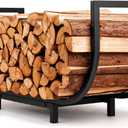 34in Firewood Rack Outdoor Indoor - Heavy Duty Firewood Holder Storage with 400lbs Load Capacity Durable Log Holder Keep Firewood Organized Space Saving