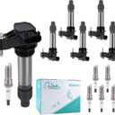 UF569 6PCS Ignition Coil Pack 5367 Spark Plug For Buick Allure 2010,Cadillac ATS 2013-2019,CTS 2008-2019,XTS 2013-2019,Chevy Camaro 2010-2015,Impala 2012-2020,Pontiac Saturn 3.0L 3.2L 3.6L C1555