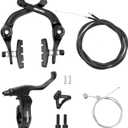 BMX Rear Aluminum Alloy Rim Brake SetBike Rear U Brakes Set, Complete Rear Brake kit for BMX Bike, Right Bike Brake with Cables and Brake Pads,Rear Rim Brake SetBike Rim Brake Sets,Universal